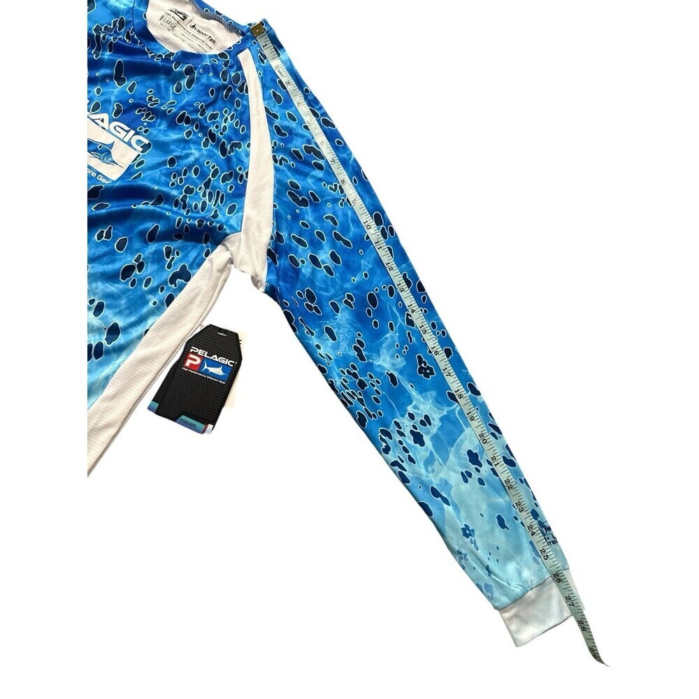 Pelagic VaporTek Blue Fishing Performance Shirt Youth Large Offshore Gear NWT - Picture 7 of 7